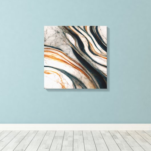 Marble Effect Stretted Canvas Print (Insitu (Houten vloer))