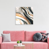 Marble Effect Stretted Canvas Print (Insitu (Woonkamer))