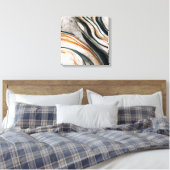 Marble Effect Stretted Canvas Print (Insitu (Slaapkamer))