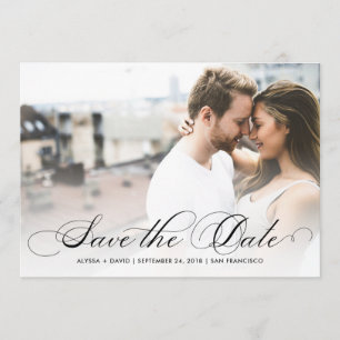 Marble Elegance   De foto bewaart de Datum Save The Date