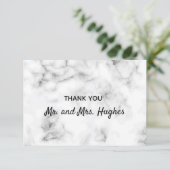 Marble elegant bruiloft bedankt (Staand voorkant)