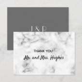 Marble elegant bruiloft bedankt (Voorkant / Achterkant)