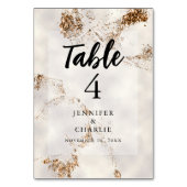 Marble Elegant Gold Glitter Ivory Texture Modern Kaart (Achterkant)