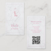 Marble Elegant Roos Gold Glitter Nail Art Mesture Visitekaartje (Voorkant / Achterkant)