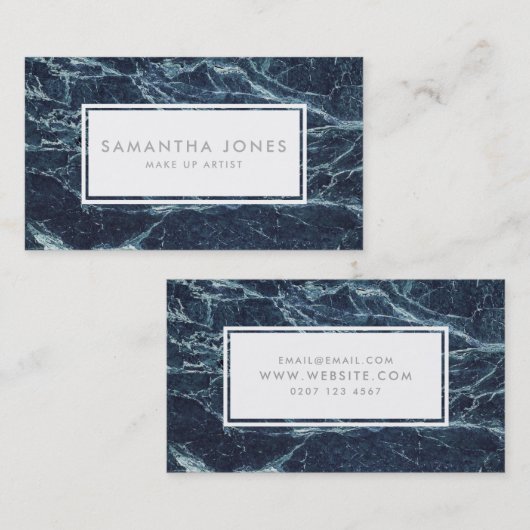 Marble Elegant Stone Simple Modern make Up Artist Visitekaartje (Voorkant / Achterkant)
