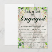 Marble Elegant Wedding Verloving Kaart (Voorkant / Achterkant)