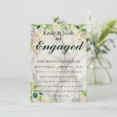 Marble Elegant Wedding Verloving Kaart (Staand voorkant)