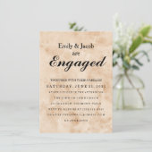 Marble Elegant Wedding Verloving Kaart (Staand voorkant)