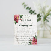 Marble Elegant Wedding Verloving Kaart (Staand voorkant)