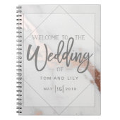 MARBLE EN METALLIC WEDING NOTEPAD NOTITIEBOEK (Voorkant)