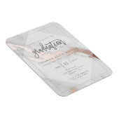 MARBLE EN ROOS GOLD AFSTUDEREN INVITATION POSTCAR MAGNEET (Rechterzijde)