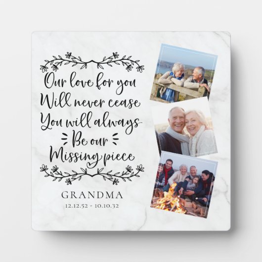 Marble Family Memorial Three Photo Keepomwille Fotoplaat (Voorkant)