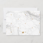 Marble Faux Gold Cross Baptisme 1e verjaardag Kaart (Achterkant)