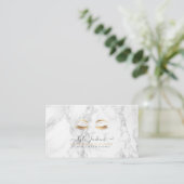 MARBLE FAUX GOLD EYE LASHES VISITEKAARTJE (Staand voorkant)