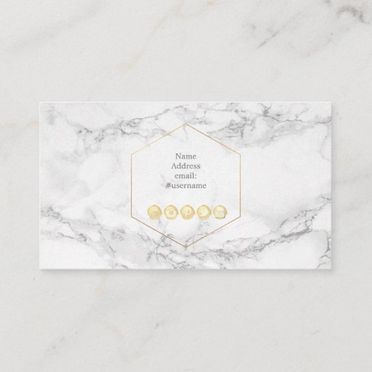 MARBLE FAUX GOLD EYE LASHES VISITEKAARTJE (Achterkant)