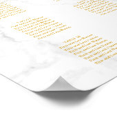 Marble+Faux Gold Script PixDezines Zitkaar Poster (Hoek)