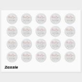 Marble Faux Roos Gold Bedankt Quinceanera Ronde Sticker (Vel)