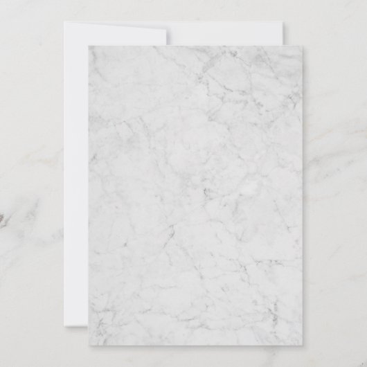 Marble Faux Roos Gold Bruids Douche Uitnodiging (Achterkant)