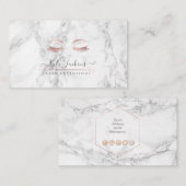 MARBLE FAUX ROOS GOLD EYE LASHES VISITEKAARTJE (Voorkant / Achterkant)