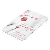 Marble Faux Roos Gold Wedding Save the Date Magneet (Linkerzijde)