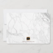 Marble+Faux Roos Gold zal je zijn..Bridesmaid Kaart (Achterkant)