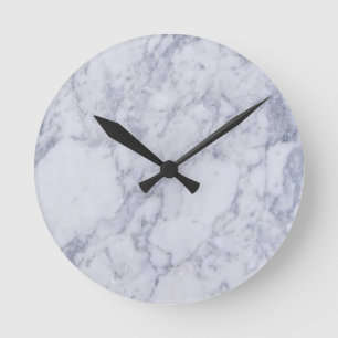Marble Finish Clock Ronde Klok