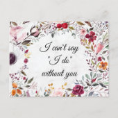 Marble Floral Wedding Bridesmaid proposal Kaart (Voorkant)