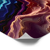 Marble Flow Mountains – Colorful Abstract Art Post Poster (Hoek)