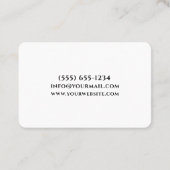 Marble Food Design Personal Chef Catering Visitekaartje (Achterkant)