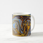 Marble Forms – Blue & Gold Ceramic Mug Koffiemok (Voorkant rechts)