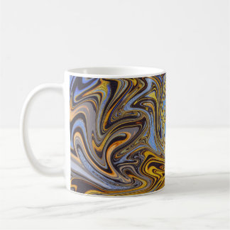 Marble Forms – Blue & Gold Ceramic Mug Koffiemok