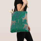 Marble Forms – Green & Gold Natural Flow Tote Bag (Dichtbij)