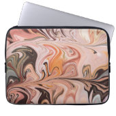 Marble Forms – Pink & Beige Soft Marble Laptop Sleeve (Voorkant)