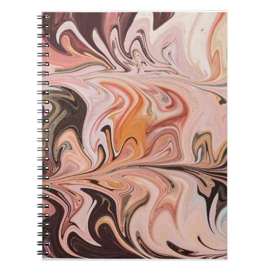 Marble Forms – Pink & Beige Soft Marble Notitieboek (Voorkant)