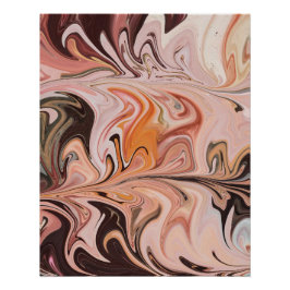 Marble Forms – Pink & Beige Soft Marble Perfect Poster