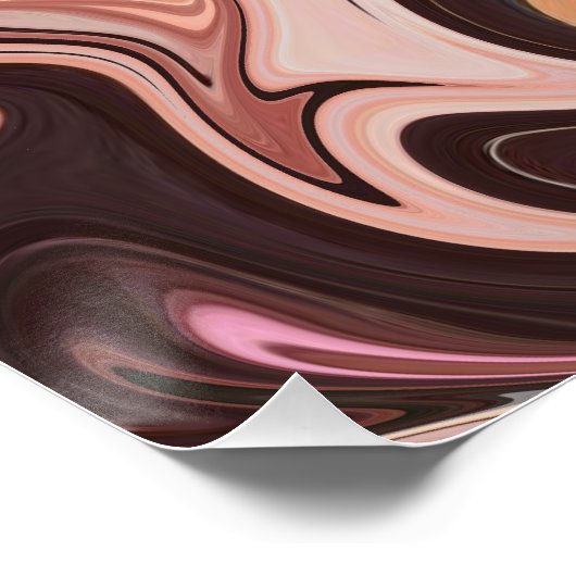 Marble Forms – Pink & Beige Soft Marble Perfect Poster (Hoek)