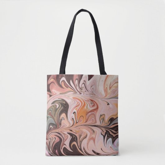 Marble Forms – Pink & Beige Soft Marble Tote Bag (Voorkant)