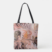 Marble Forms – Pink & Beige Soft Marble Tote Bag (Achterkant)