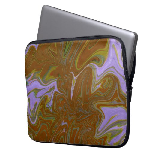 Marble Forms – Terracotta Warm Abstract Laptop Sleeve (Voorkant Links)