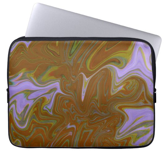 Marble Forms – Terracotta Warm Abstract Laptop Sleeve (Voorkant)