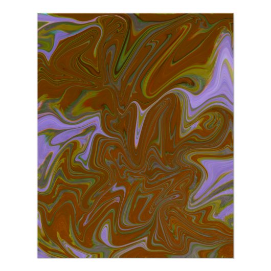 Marble Forms – Terracotta Warm Abstract Perfect Poster (Voorkant)