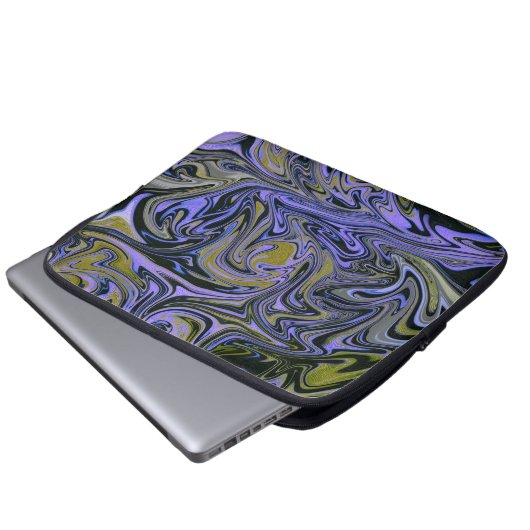 Marble Forms – Violet & Gold Mystic Energy Laptop Sleeve (Voorkant onderkant)