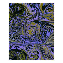Marble Forms – Violet & Gold Mystic Energy Perfect Poster