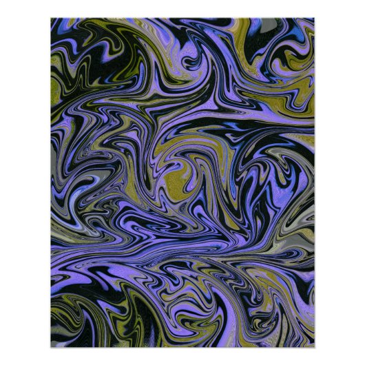 Marble Forms – Violet & Gold Mystic Energy Perfect Poster (Voorkant)