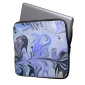 Marble Forms – White & Grey Minimal Texture Laptop Sleeve (Voorkant Links)