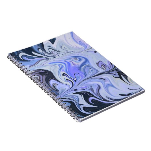 Marble Forms – White & Grey Minimal Texture Notitieboek (Rechterzijde)