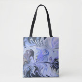 Marble Forms – White & Grey Minimal Texture Tote Bag (Voorkant)