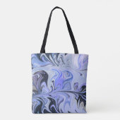 Marble Forms – White & Grey Minimal Texture Tote Bag (Achterkant)