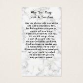 Marble Funeral Memorial Foto Sympathie Kaart gepre (Achterkant)