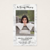 Marble Funeral Memorial Foto Sympathie Kaart gepre (Voorkant)